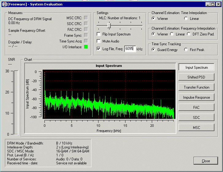 Nastavitve v programu (Evaluation Dialog)